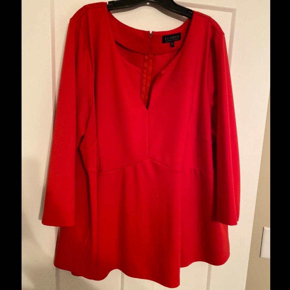 Eloquii 3/4 sleeve empire waist blouse - 28